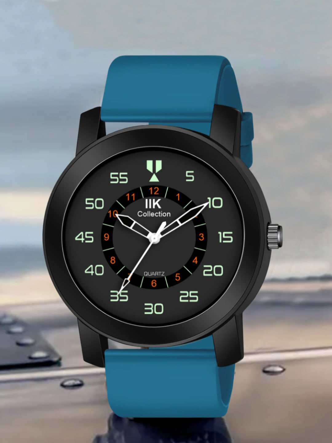 IIK COLLECTION Men Round Dial With Silicon Straps Analogue Watch