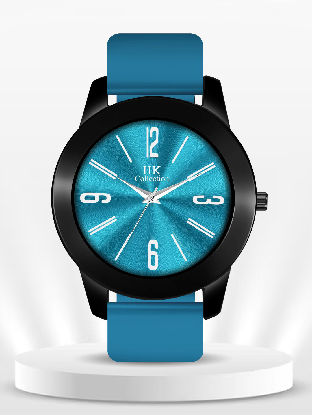 IIK COLLECTION Men Round Dial Adjustable Flexible Silicon Strap Analogue Watch