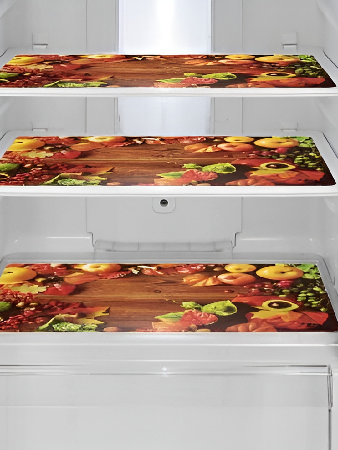 REVEXO Brown & Yellow Printed Fridge Appliance Covers