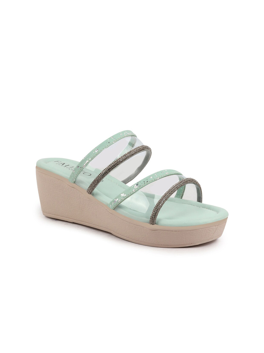 FAUSTO Embellished Wedge Sandals