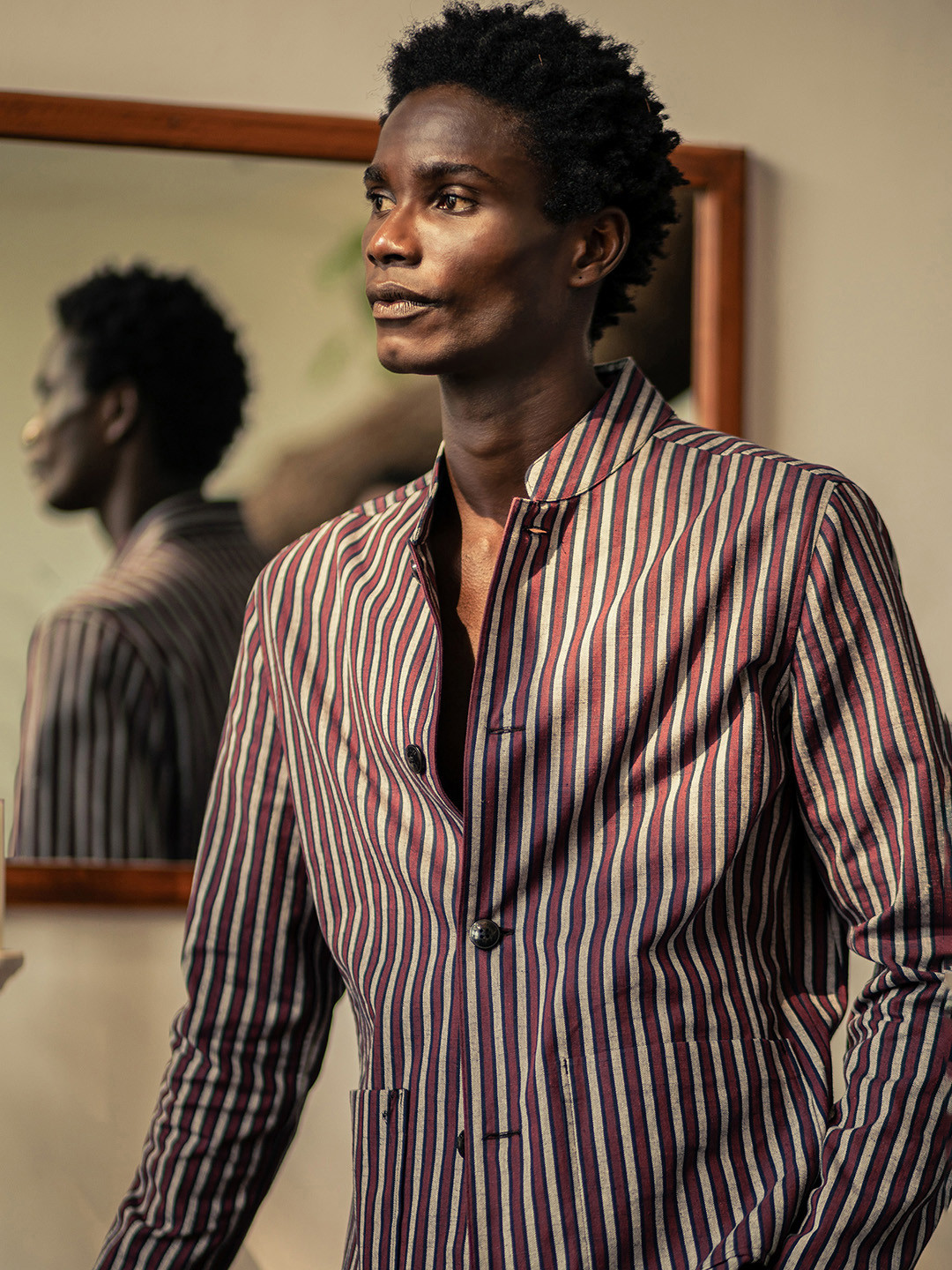 RARE RABBIT Men Kimon Striped Tailored Jacket