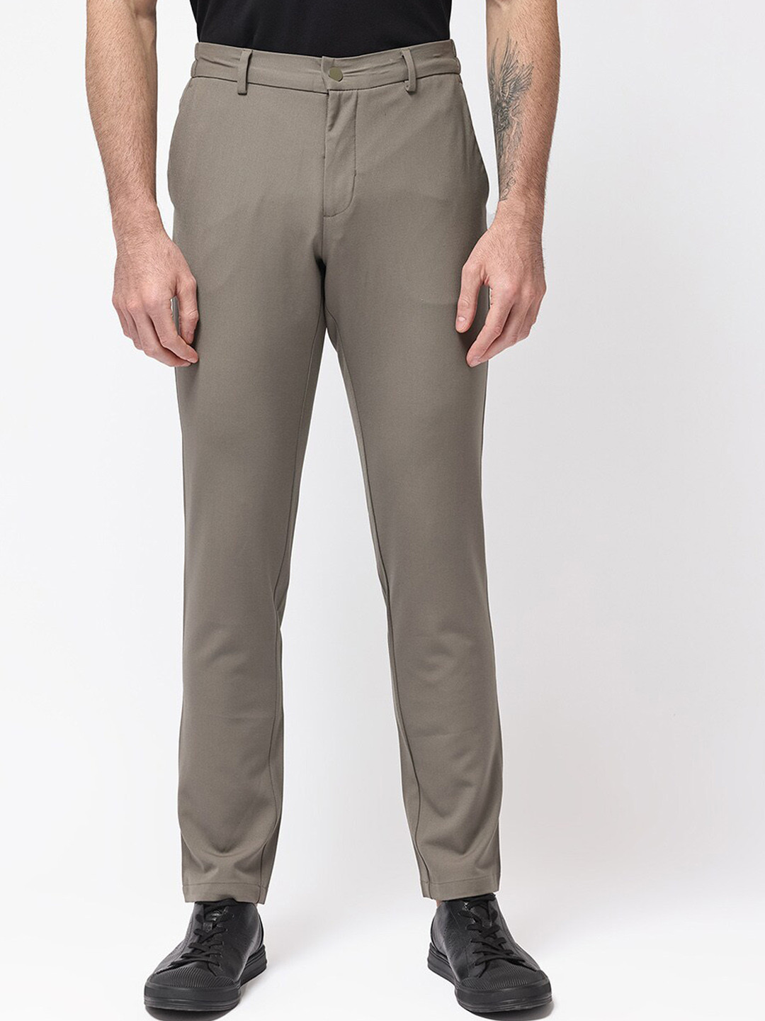 RARE RABBIT Men Travel-24 Mid Rise Regular Fit Chinos Trousers