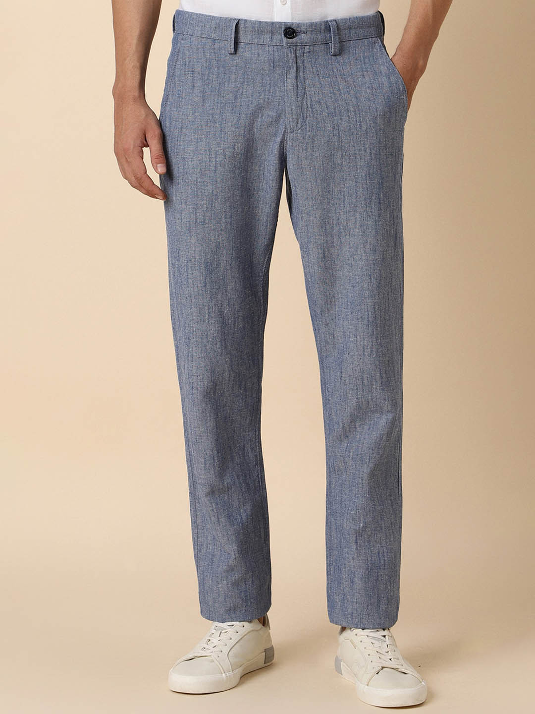 Allen Solly Regular Fit Mid-Rise Casual Trousers