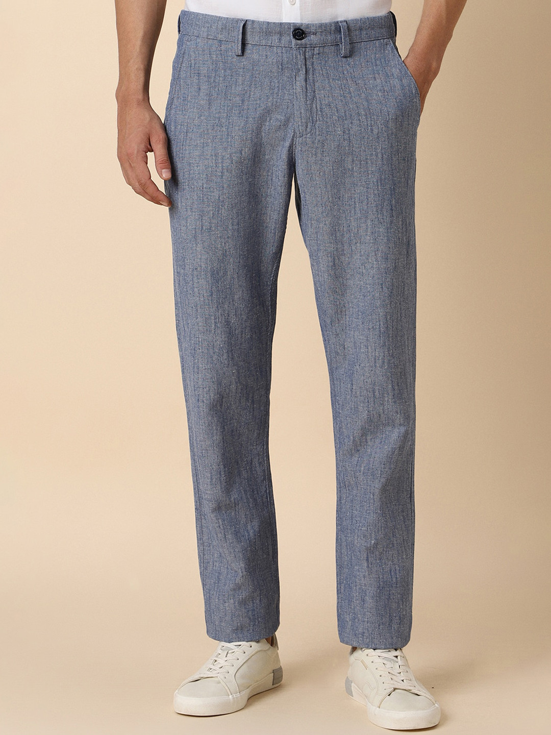 Allen Solly Regular Fit Textured Casual Trouser