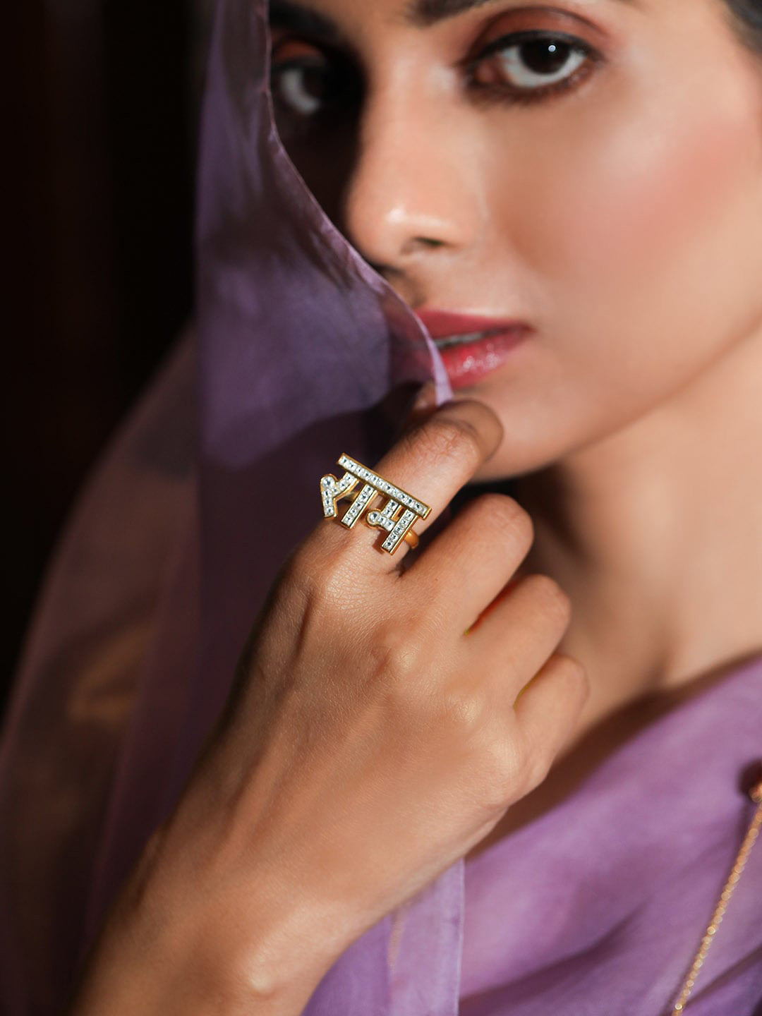 Unniyarcha 92.5 Silver Gold Plated Ram Detail Ring