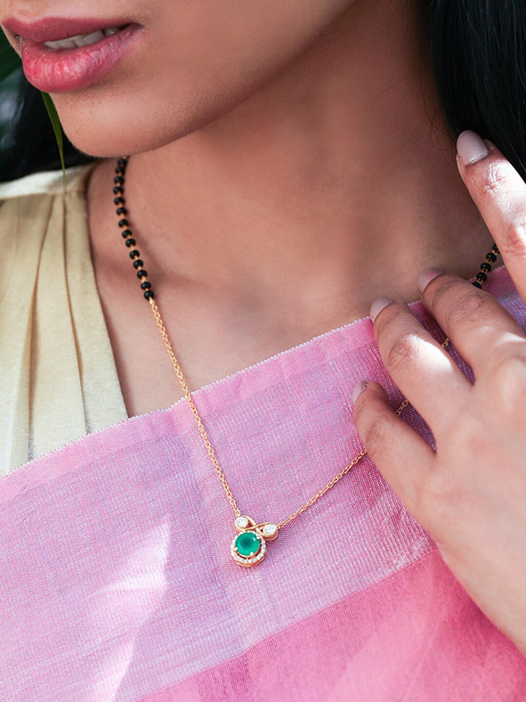 Unniyarcha Gold-Plated 92.5 Silver Mangalsutra