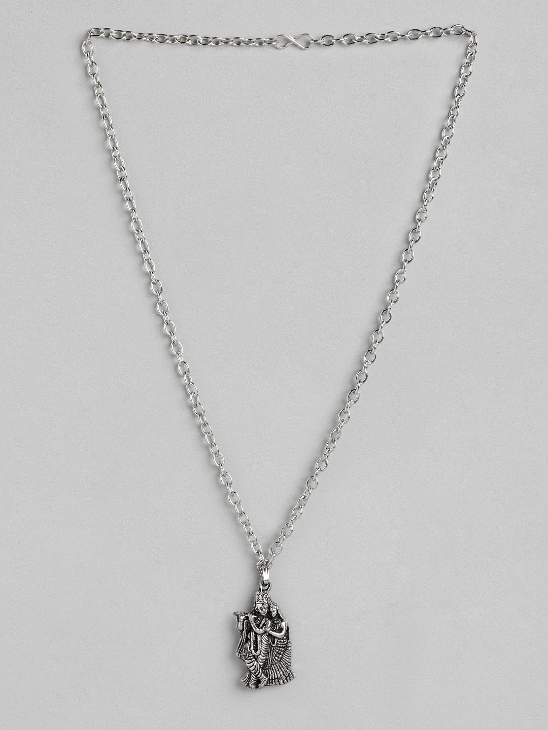 PARIS HAMILTON Silver-Plated Temple Pendant with Chain