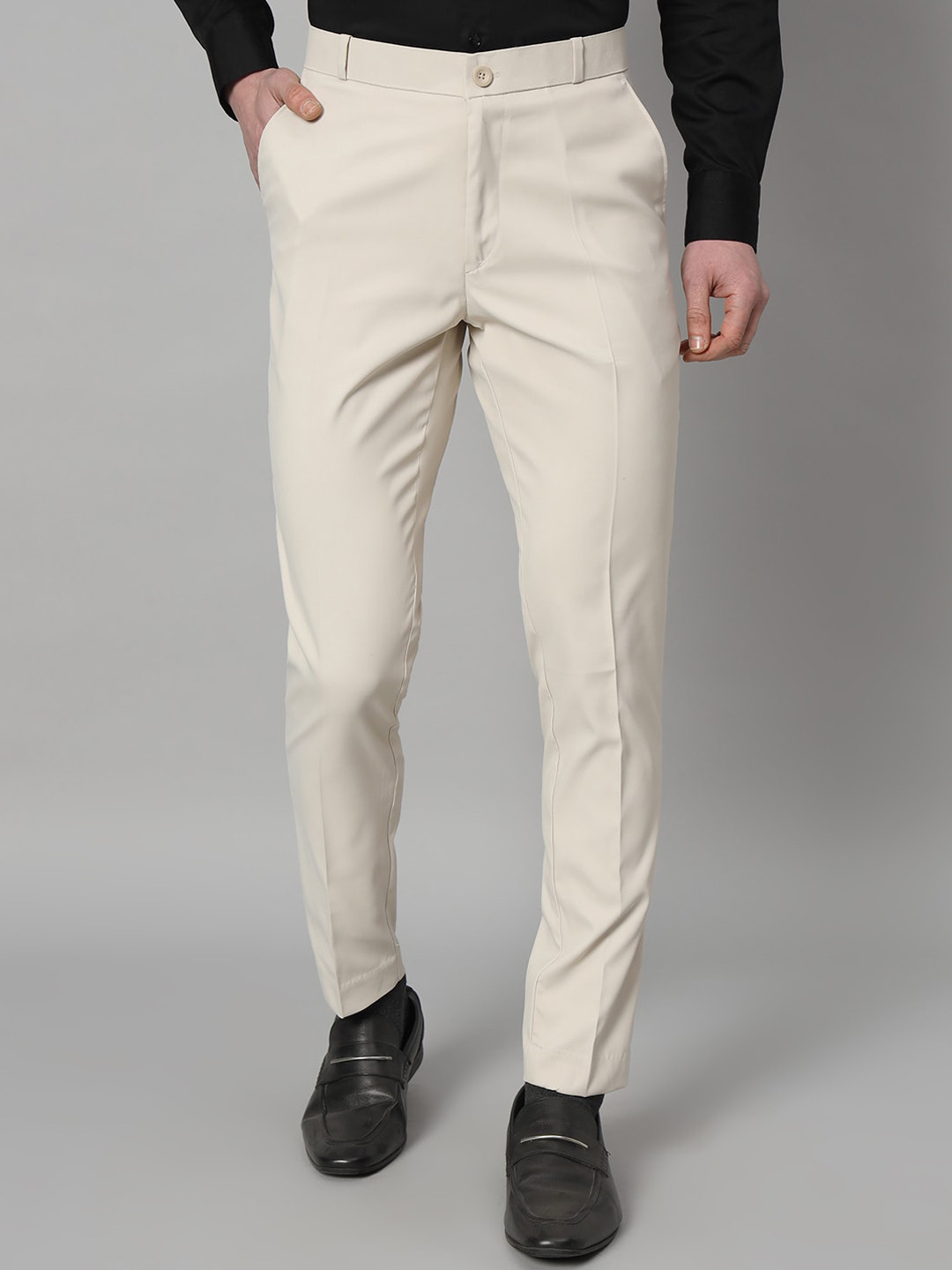 RAGZO Men Slim Fit Mid-Rise Regular Trousers