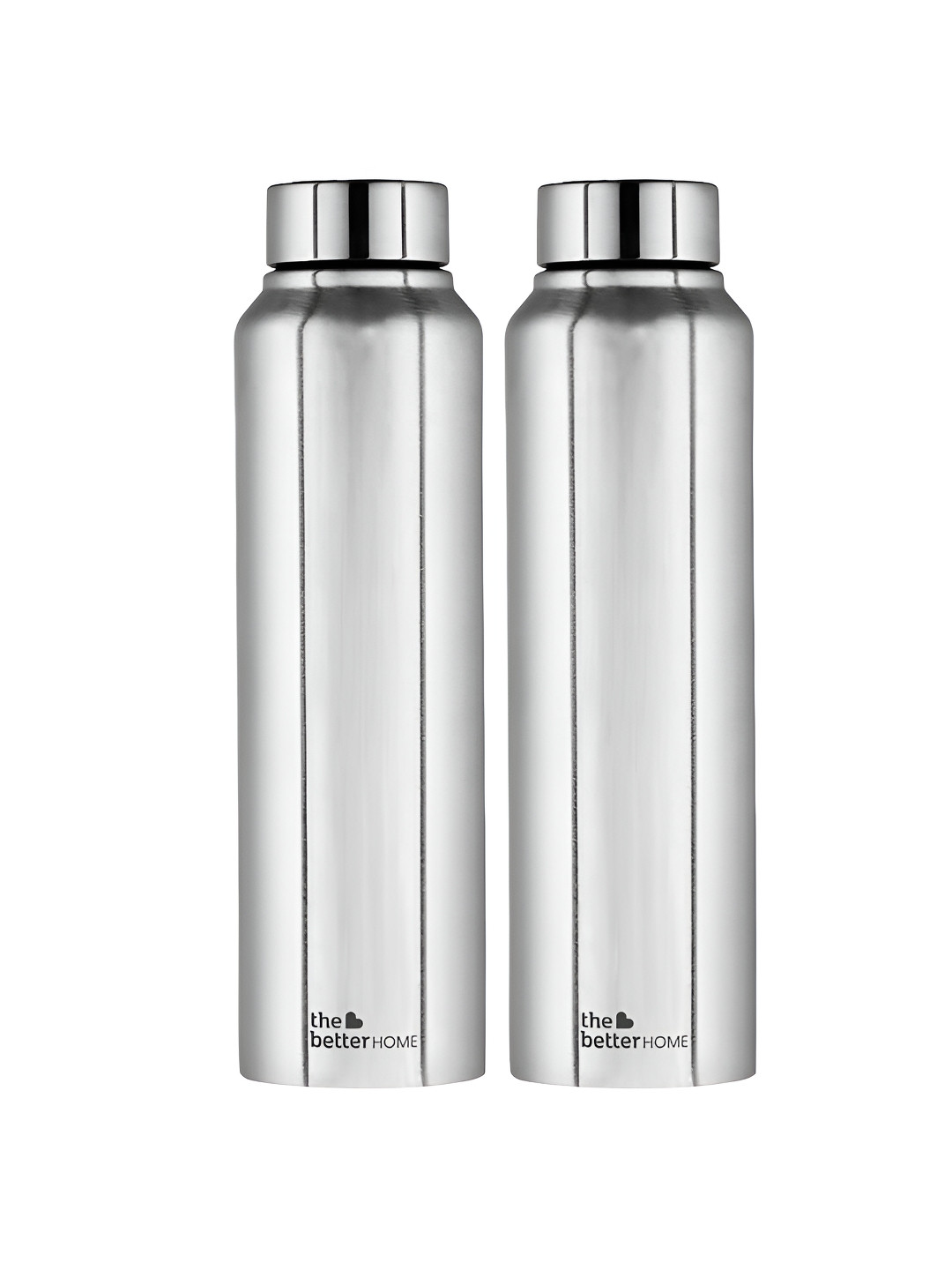 The Better Home Silver Brand Logo Stainless Steel Spill Proof 2 Piece Water Bottle - 1L