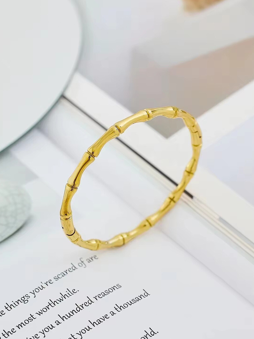 MEENAZ Women Gold-Plated Anti Tarnish Kada Bracelet