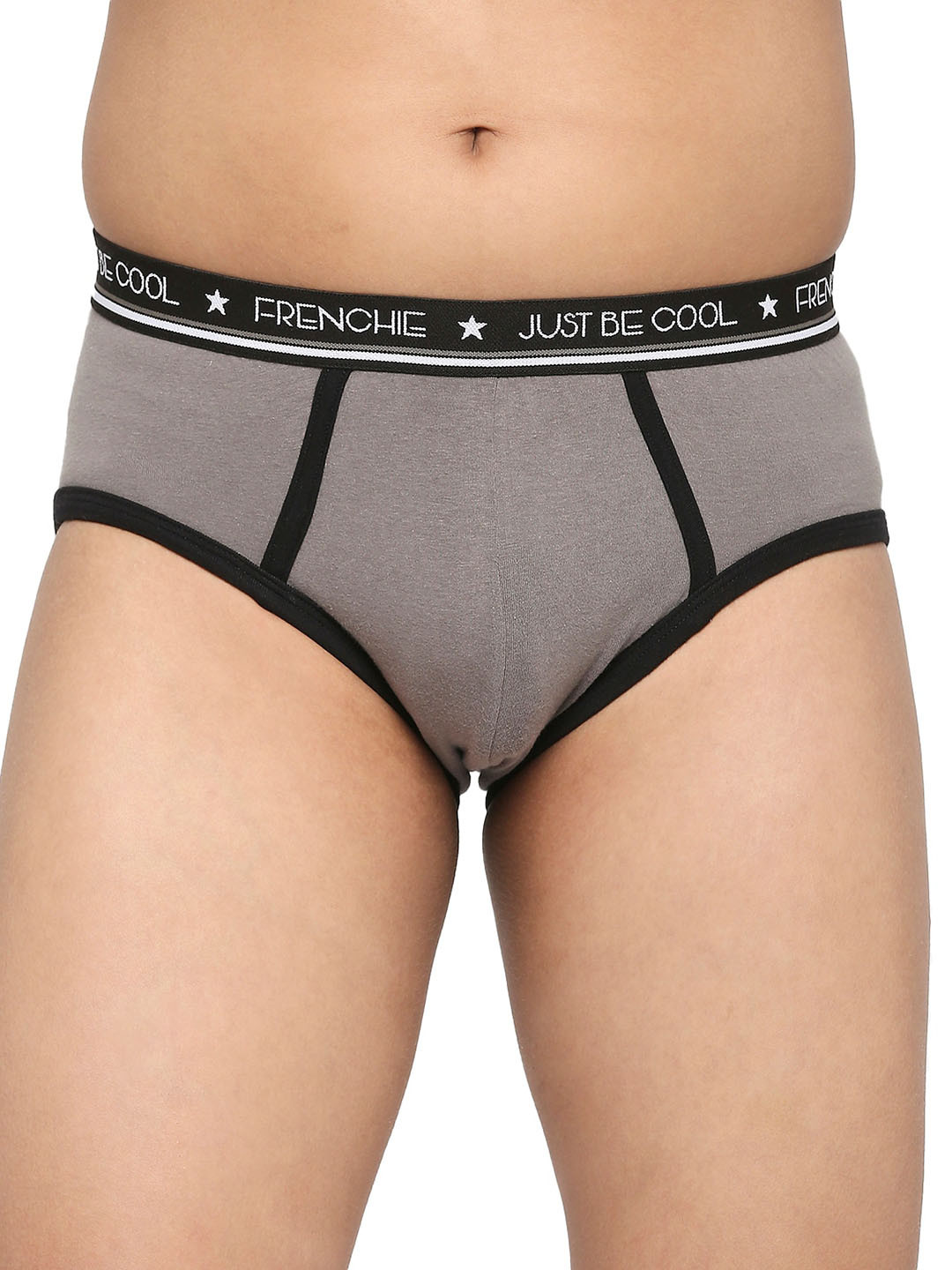FRENCHIE Boys Pure Cotton Basic Briefs FR-BF-U1907-1X5-Grey-S
