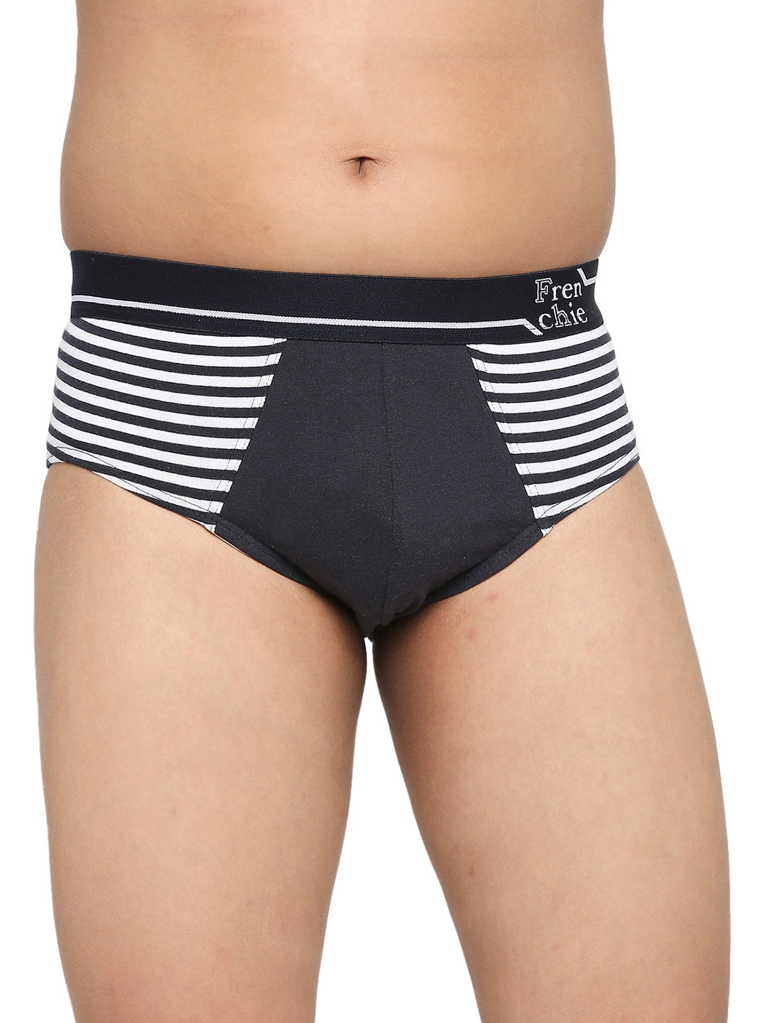 FRENCHIE Boys Striped Pure Cotton Basic Briefs FR-BF-U1910-1X5-NavyBlue-XS