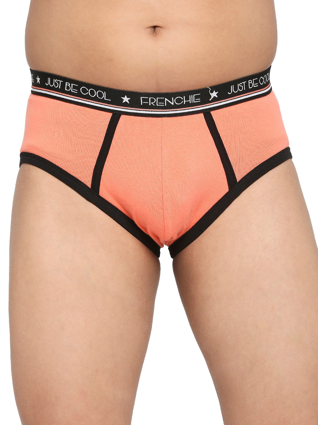 FRENCHIE Boys Pure Cotton Basic Briefs FR-BF-U1907-1X5-Peach-XS