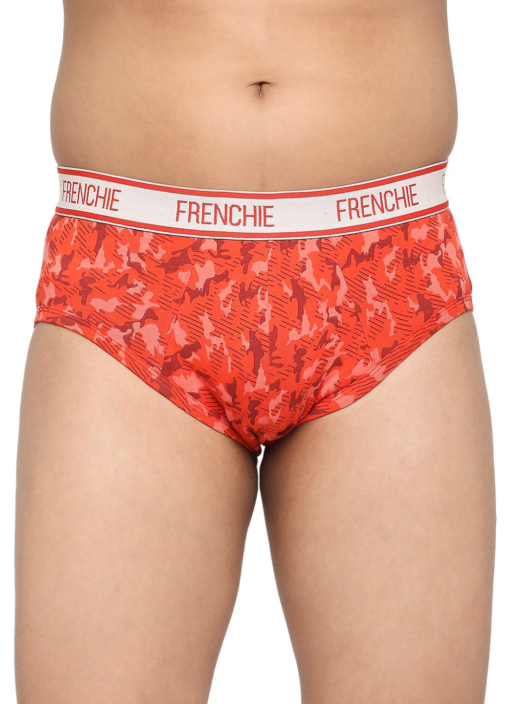 FRENCHIE Boys Geometric Printed Pure Cotton Basic Briefs FR-BF-U1904-1X5-Red-XS
