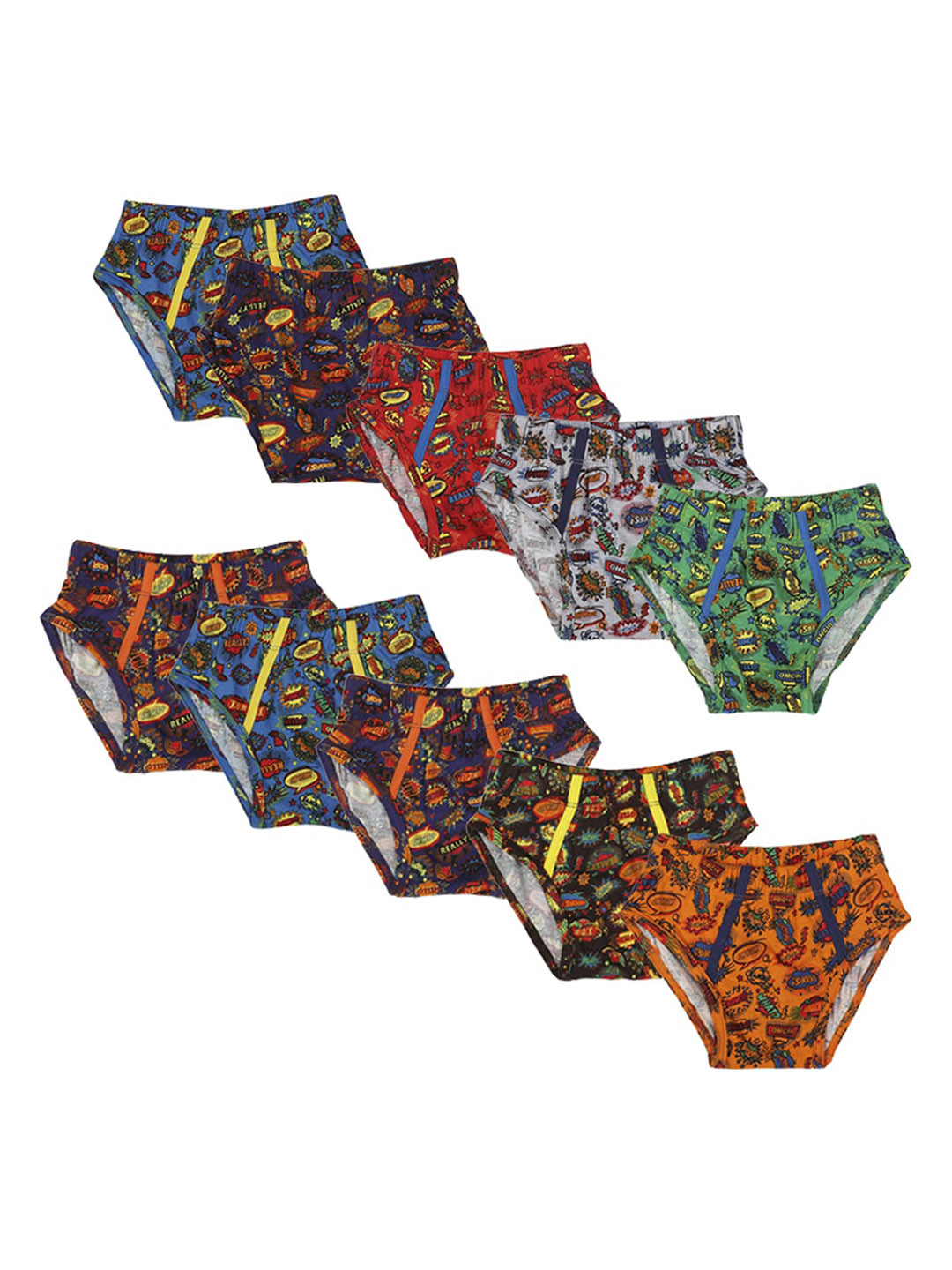 BRAT Boys Pack Of 2 Floral Printed Assorted Pure Cotton Briefs