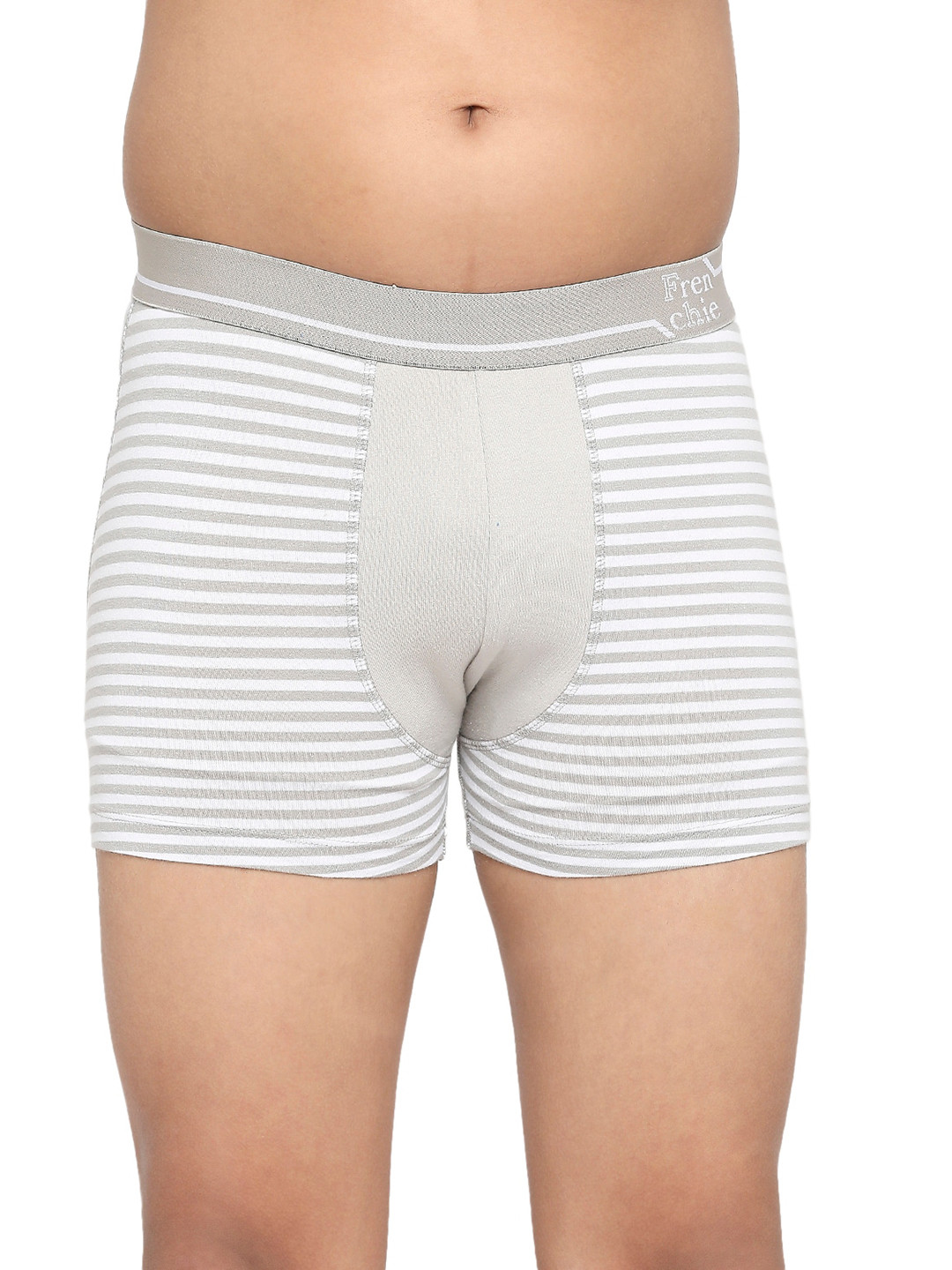 FRENCHIE U1911 Teen Boys Striped Pure Cotton Trunk FR-BI-TR-U1911-1X5-LightGrey-XS