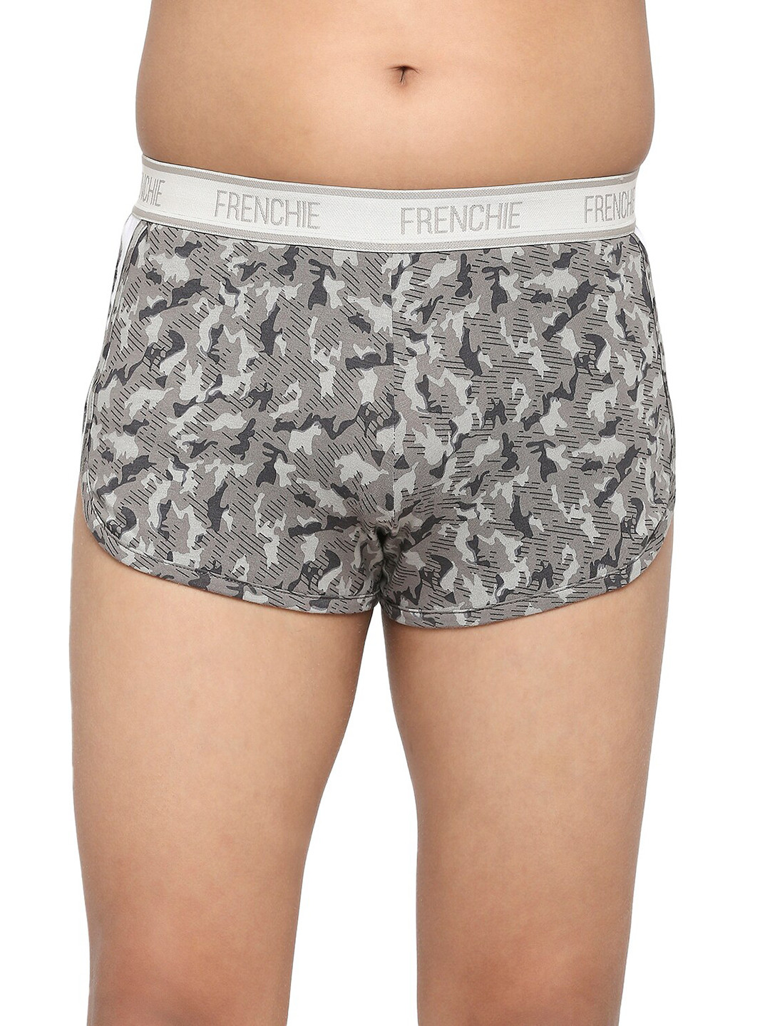 FRENCHIE U1905 Teen Boys Camouflage Printed Pure Cotton Trunk- FR-BI-TR-U1905-1X5-Grey-XS