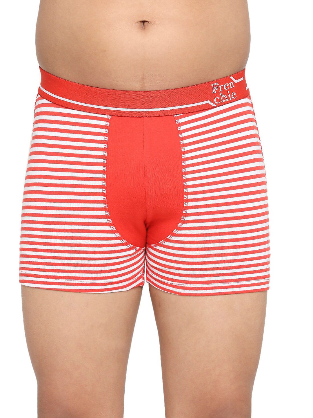 FRENCHIE U1911 Teen Boys Striped Pure Cotton Trunk FR-BI-TR-U1911-1X5-Red-XS