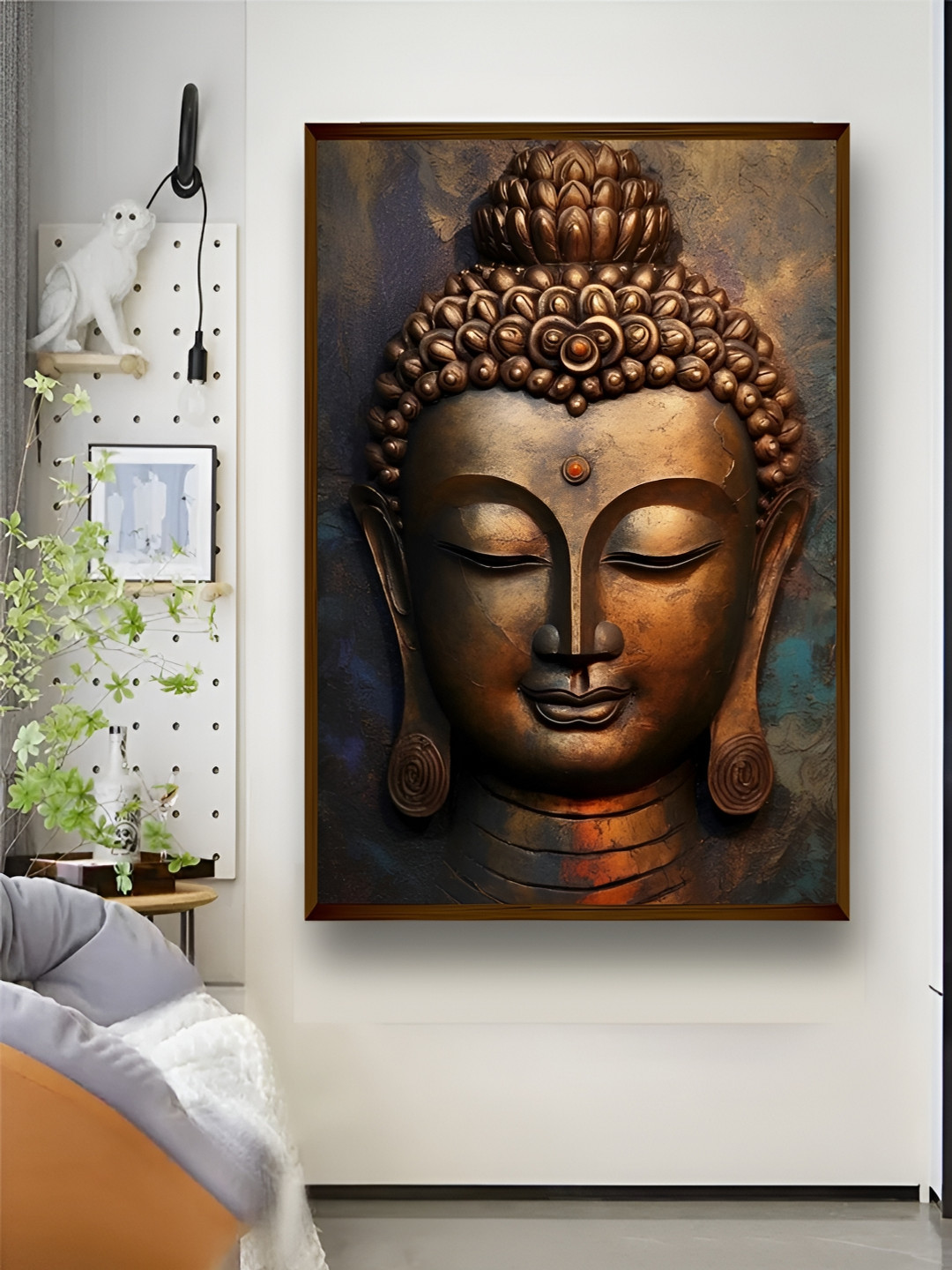 Artsense Bronze Canvas Wall Living Room Rectangle Paintings Wall Art -19.69 x 29.92In