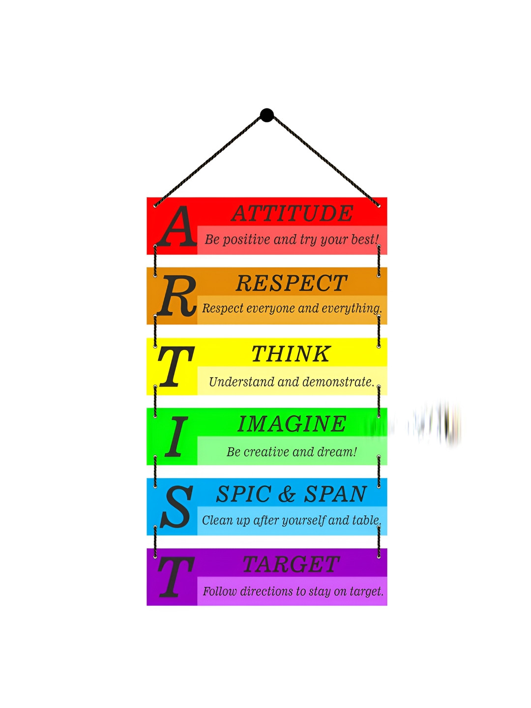 Home Delight Artist Decorative Wood Matte Hanging Hall Wall Hangings-30.7In