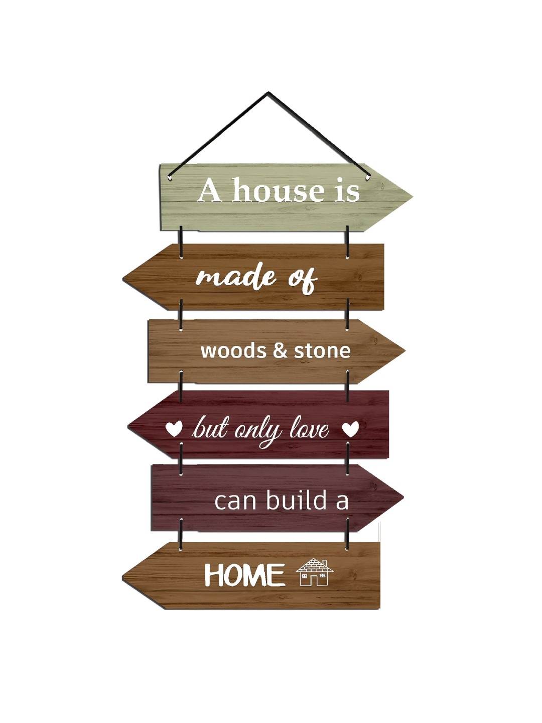 Home Delight A House Decorative Wood Matte Hanging Hall Wall Hangings-30.7In
