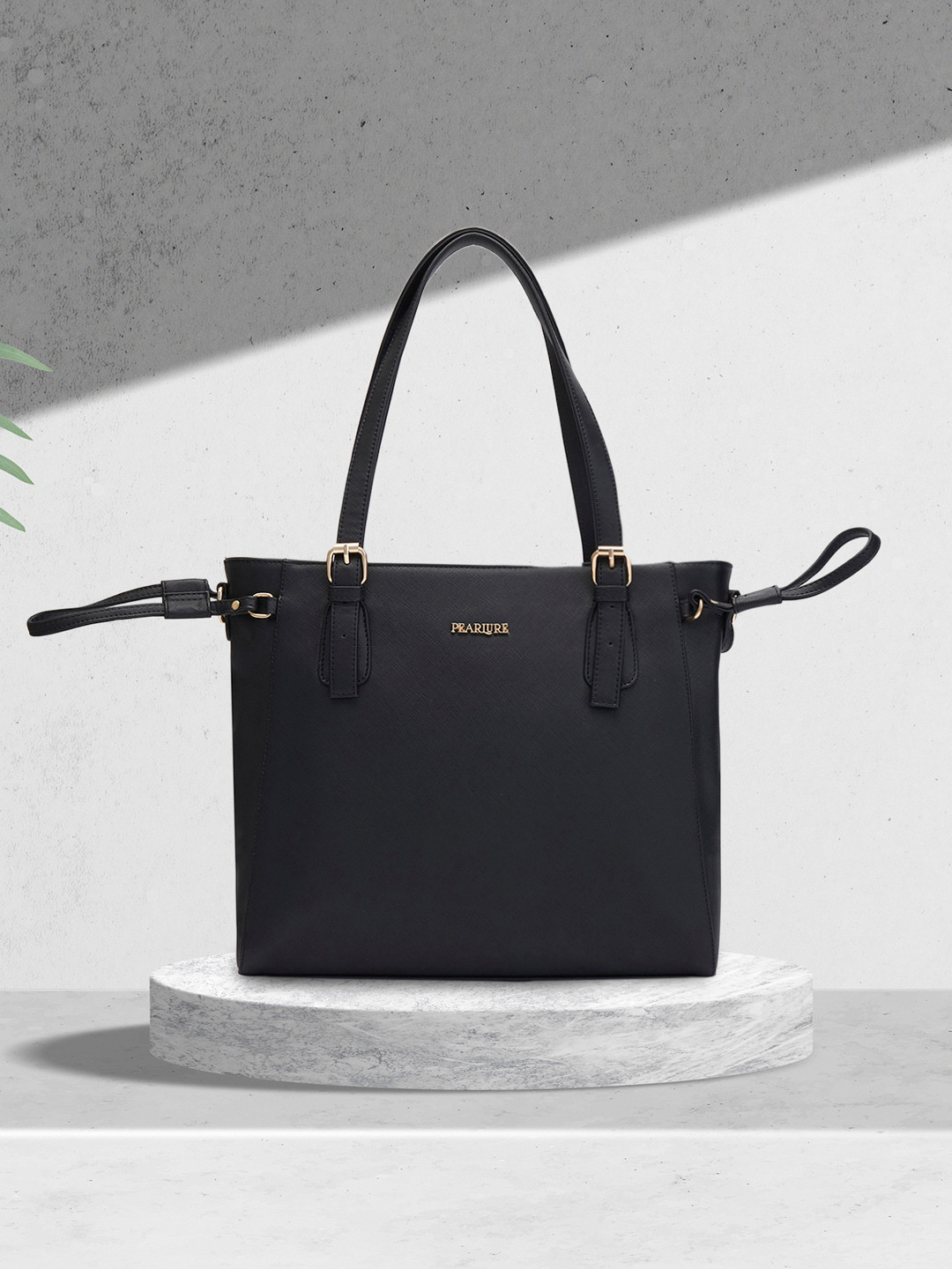 Pearlure PU Structured Shoulder Bag