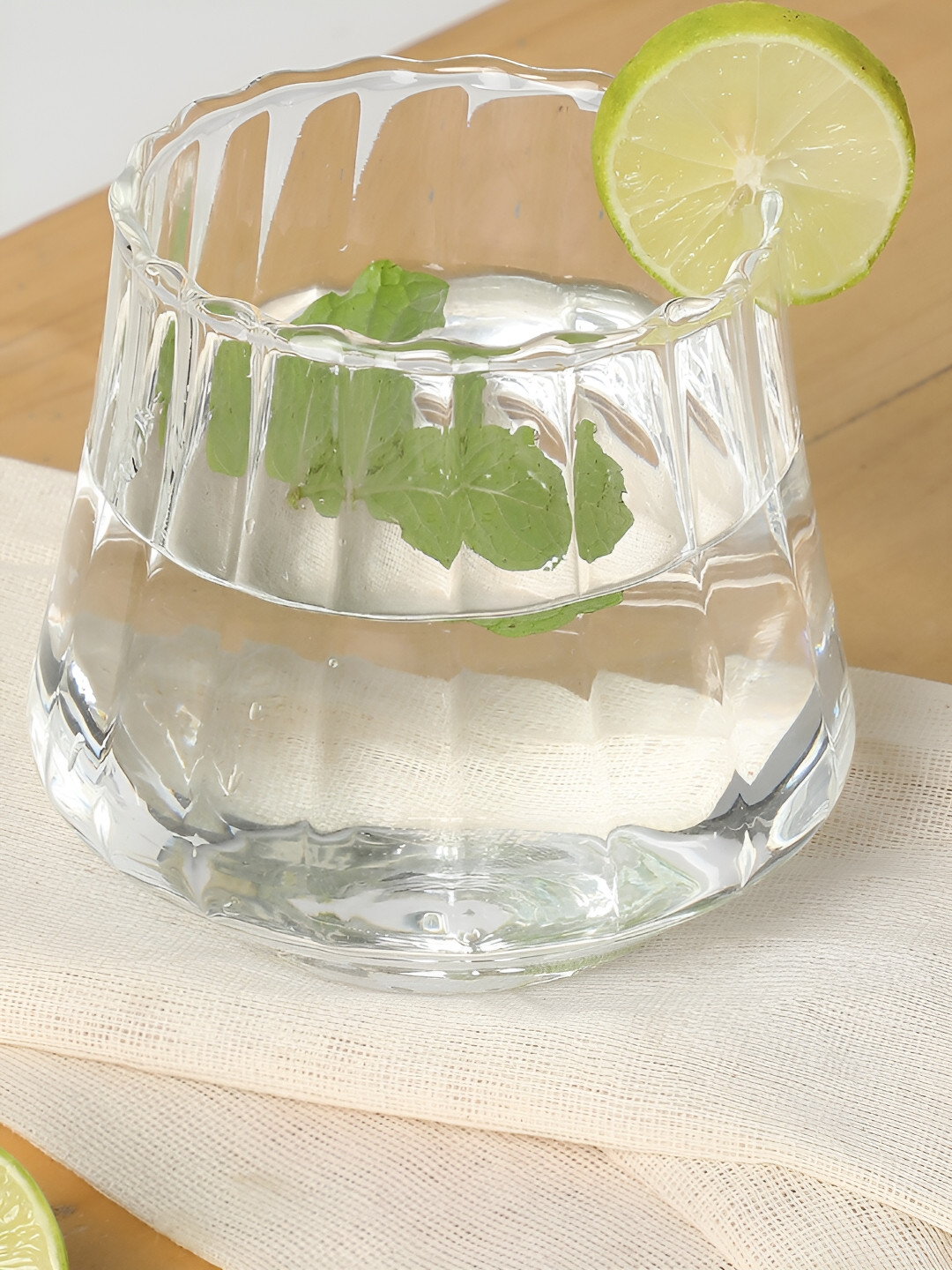 Bonhomie Transparent Printed Glass Whiskey Glass 450 ml