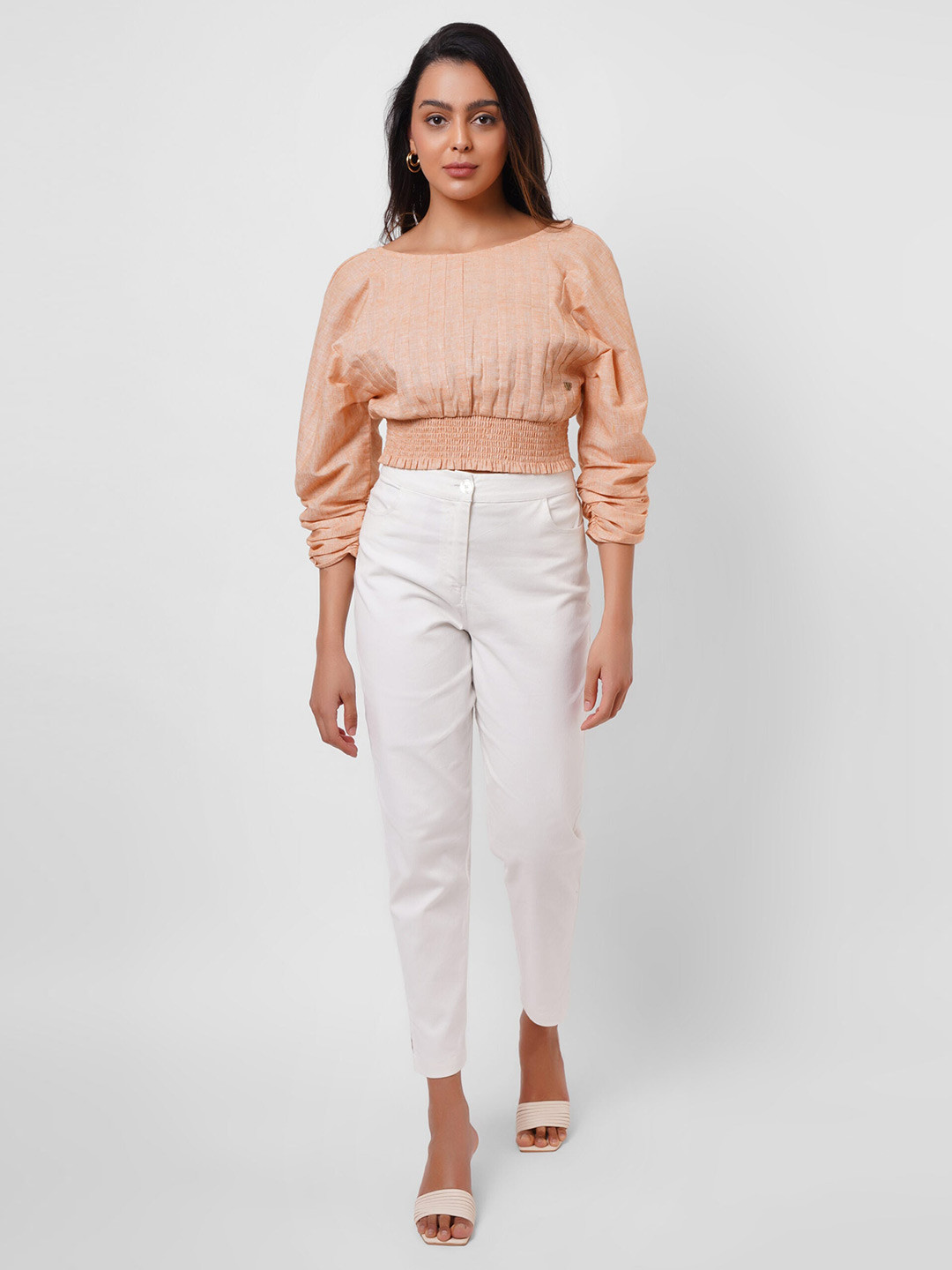 Western Era Boat Neck Chambray Regular Top