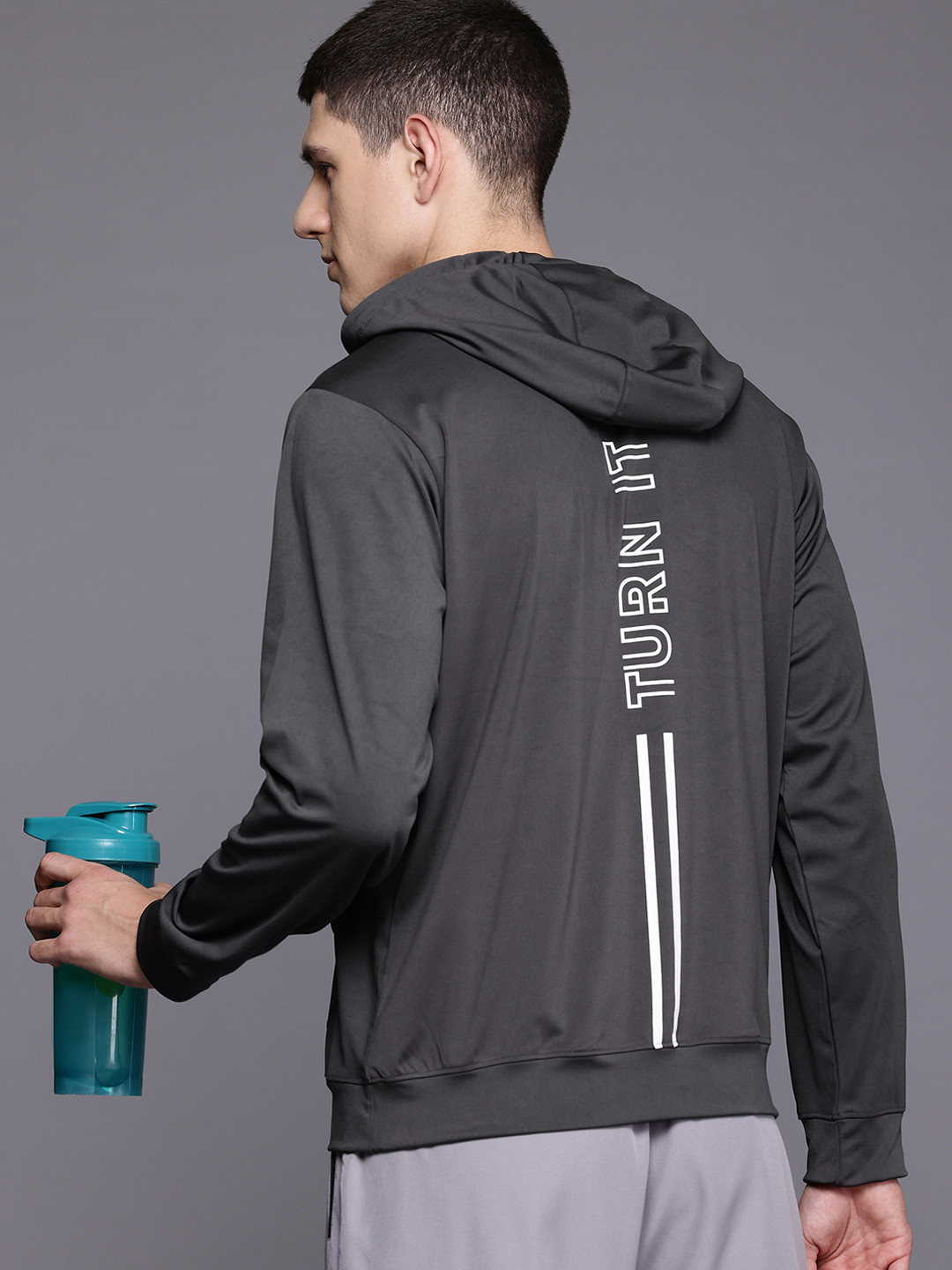 HRX by Hrithik Roshan Printed TRAINING-SPORT Hooded Sweatshirt