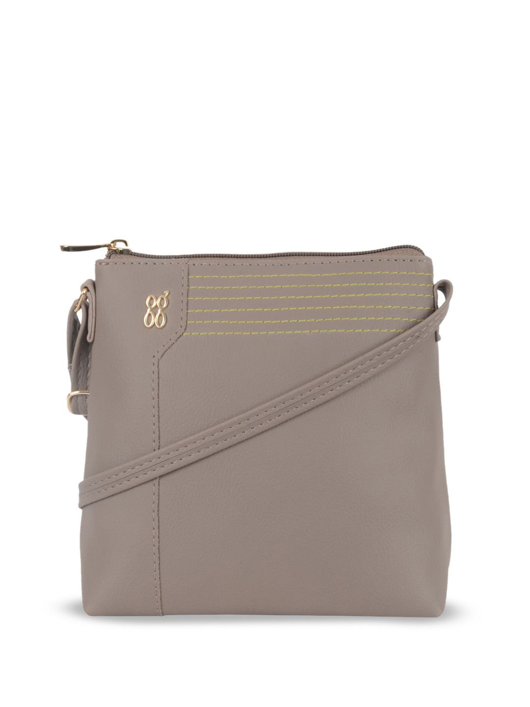 Baggit Textured Zip Detail PU Structured Sling Bag