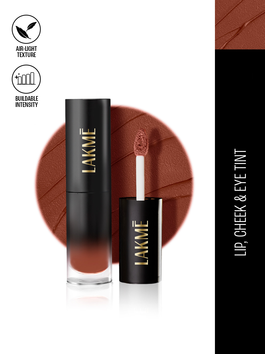 Lakme Xtraordin-Airy One-and-Done Lip, Cheek & Eye Tint 3 ml - Toffee Touch