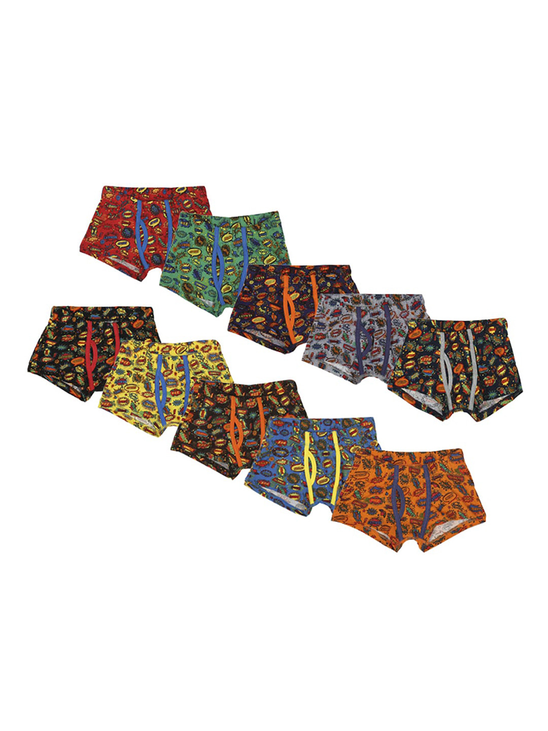 BRAT Boys 4-Pcs Assorted Printed Trunks BR-BI-TR002-PI-2X5-6-PO4