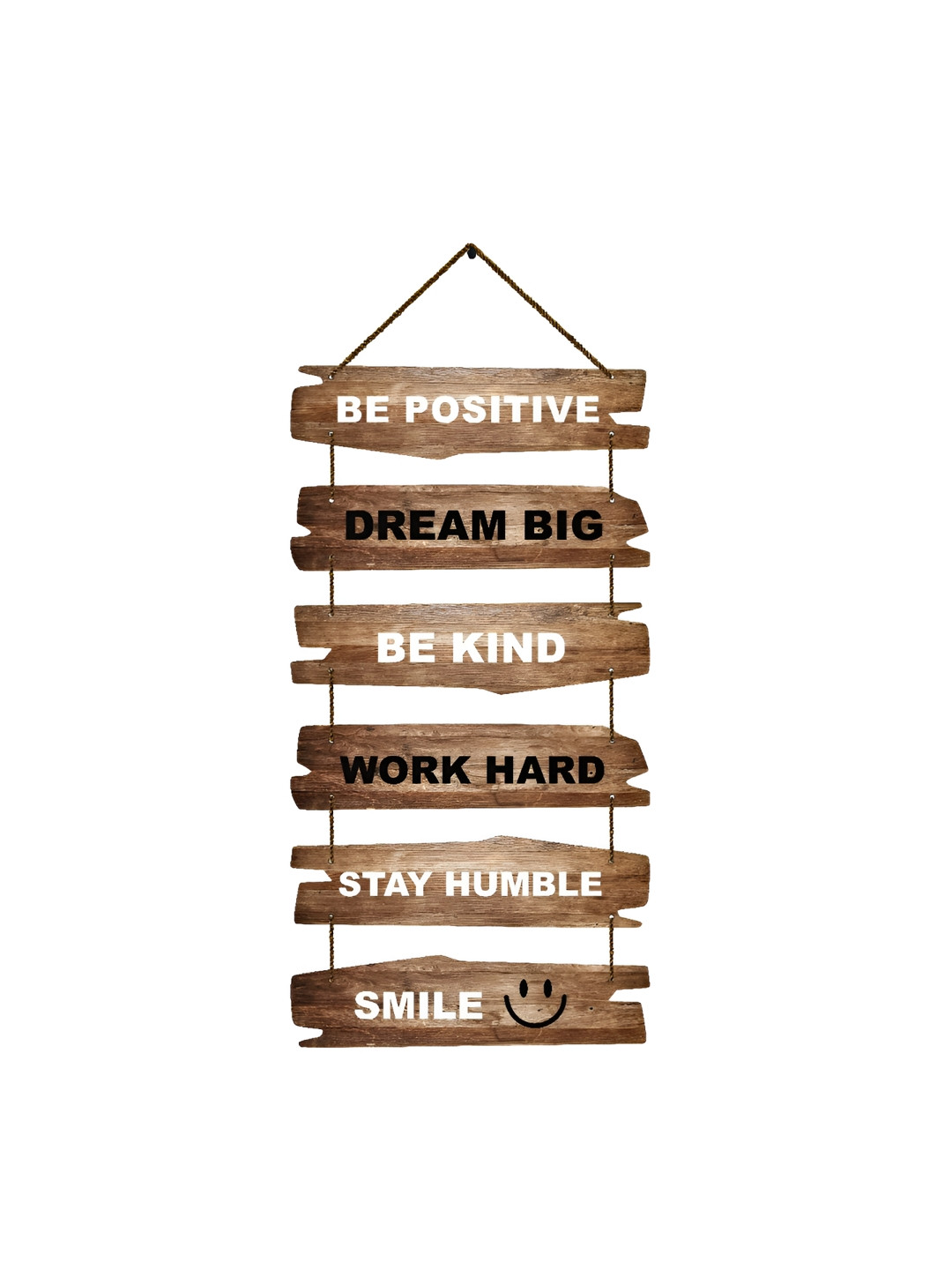 Home Delight Be Positive Decorative Wood Glossy Hanging Hall Wall Hangings-30.7In