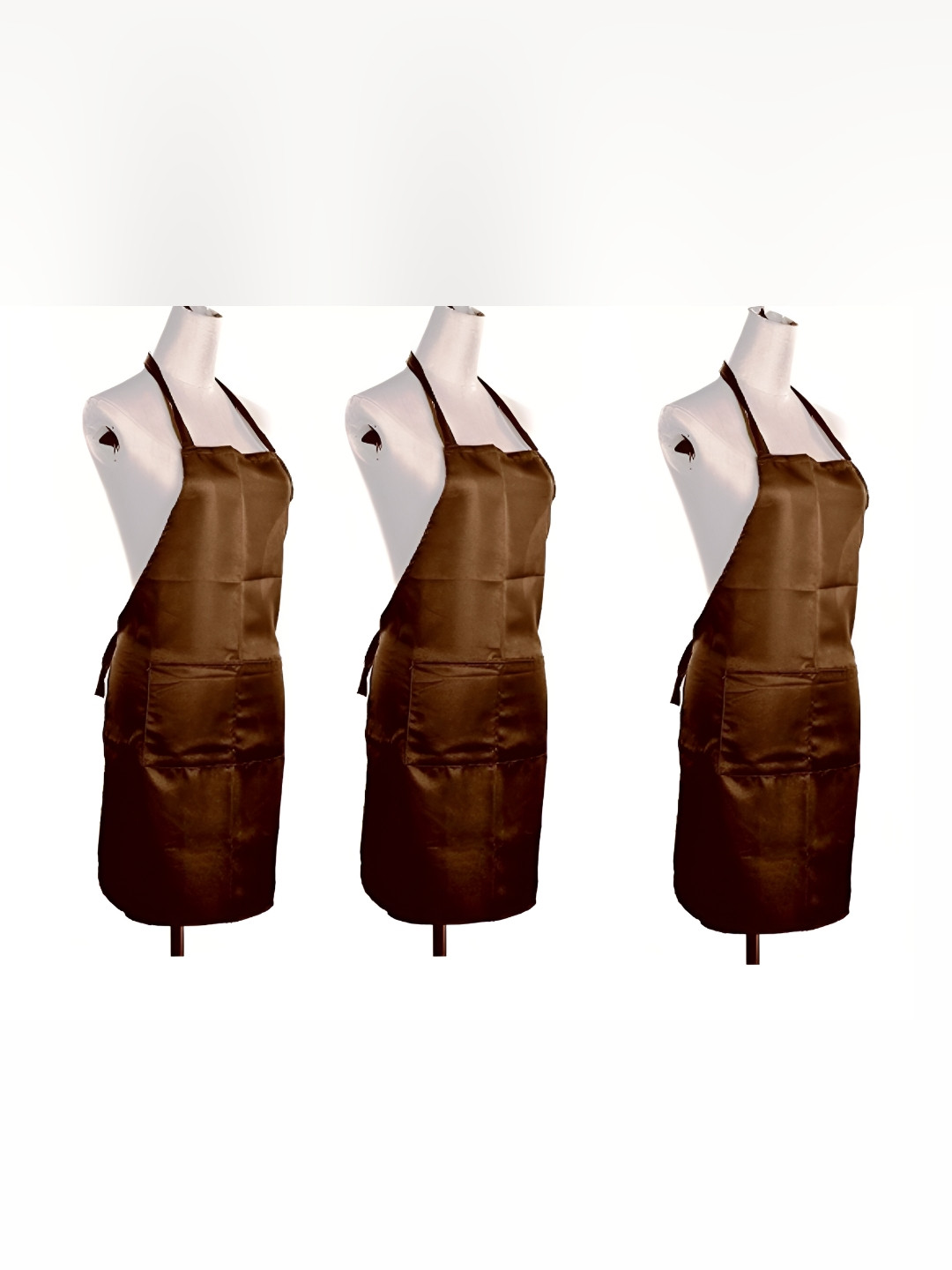 UrbanArts 4-Pcs Brown Aprons With Front Pockets