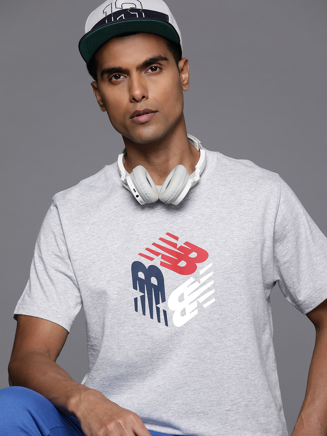 New Balance Brand Logo Printed Pure Cotton T-shirt