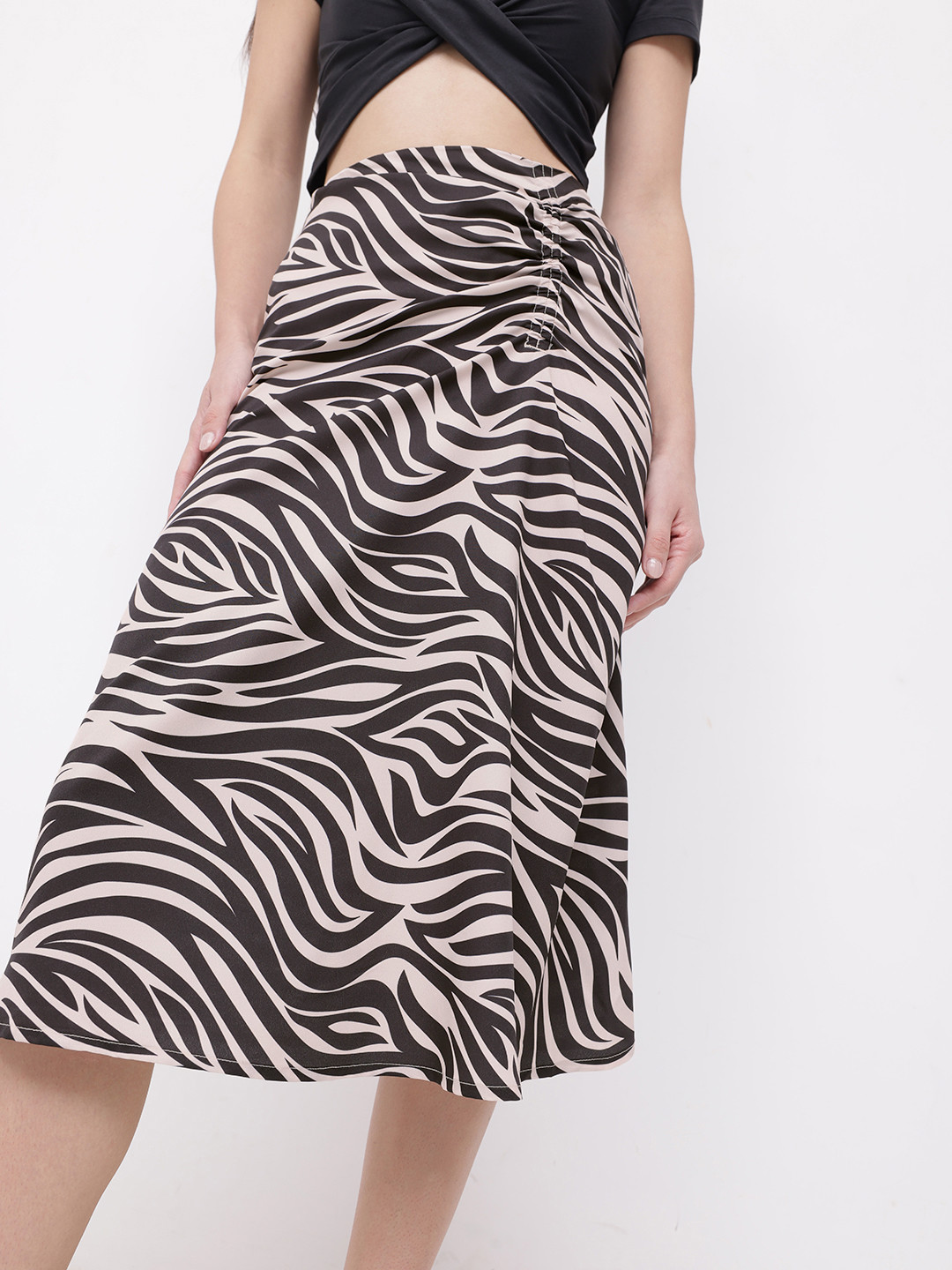 DressBerry Animal Print Midi Skirt