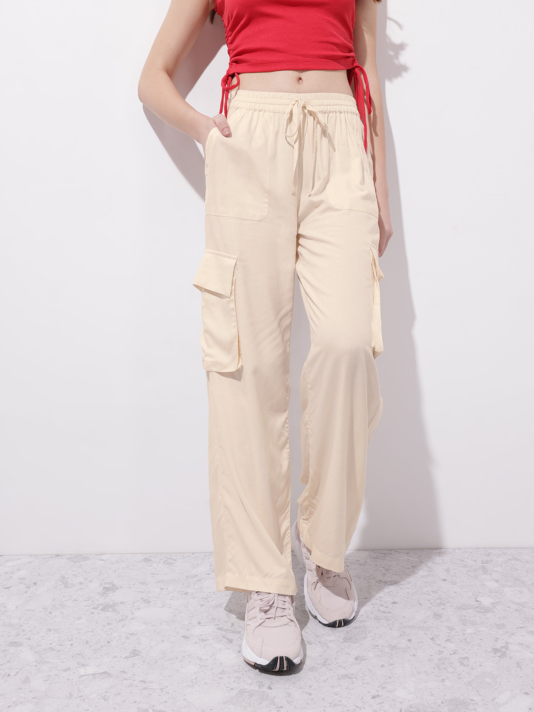 DressBerry X fwd Women Cargo Relaxed Fit Trousers