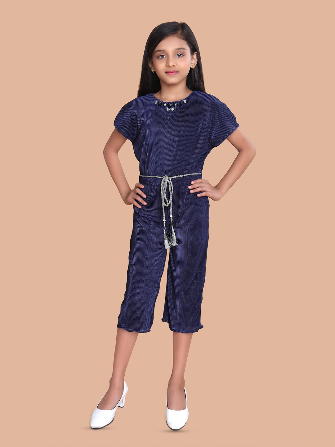 Tiny Girl Self Design Capri Jumpsuit