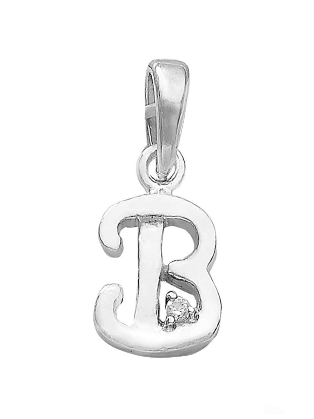 Taraash Unisex 925 Sterling Silver B Letter Pendant