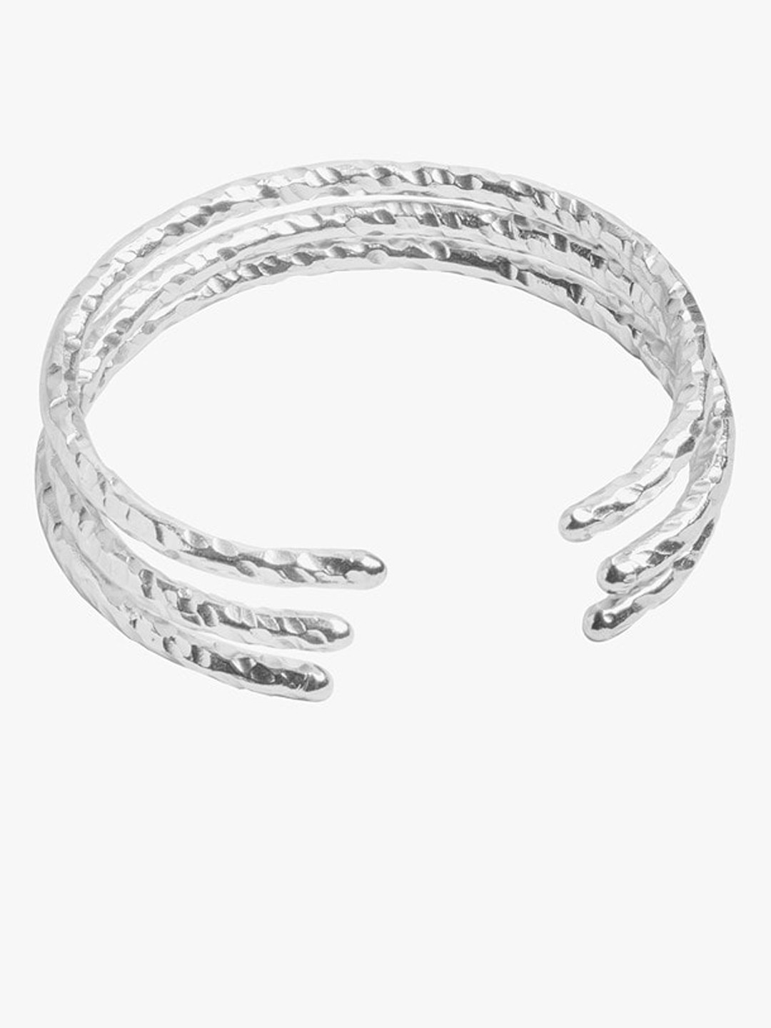 EQUIIVALENCE Set Of 3 Rhodium-Plated Bangles