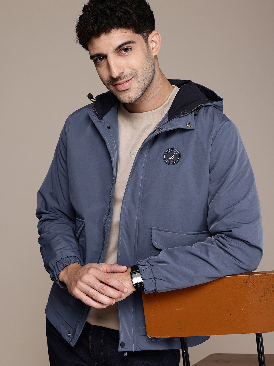 Nautica Hooded Tailored Jacket