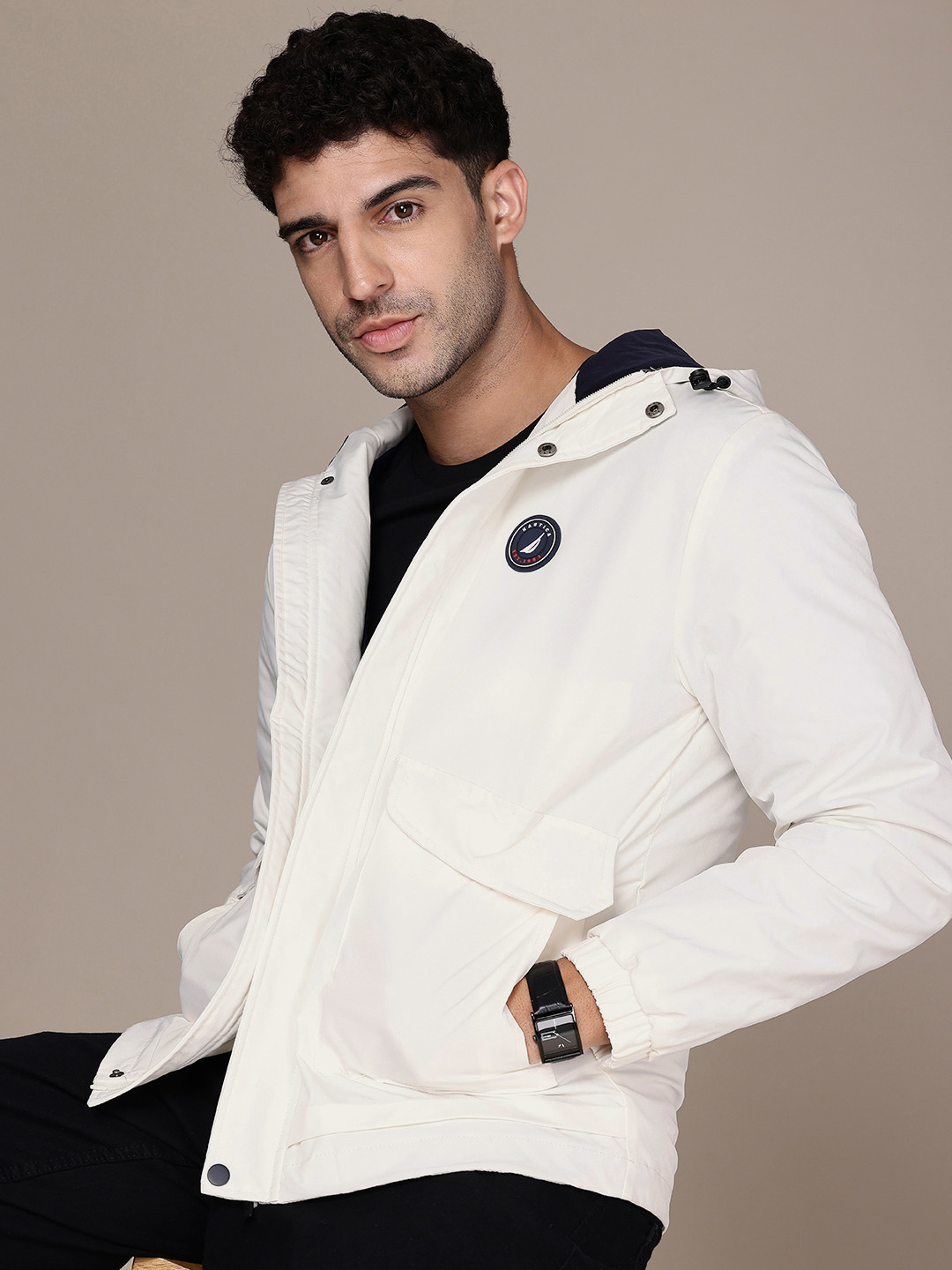 Nautica Hooded Tailored Jacket