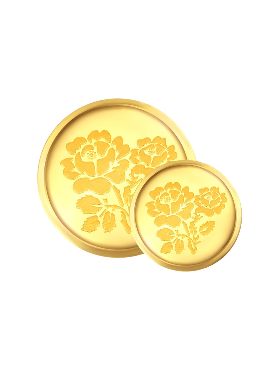 BHIMA 24K 999 Purity Flower Gold Coin Combo (5g+1g)