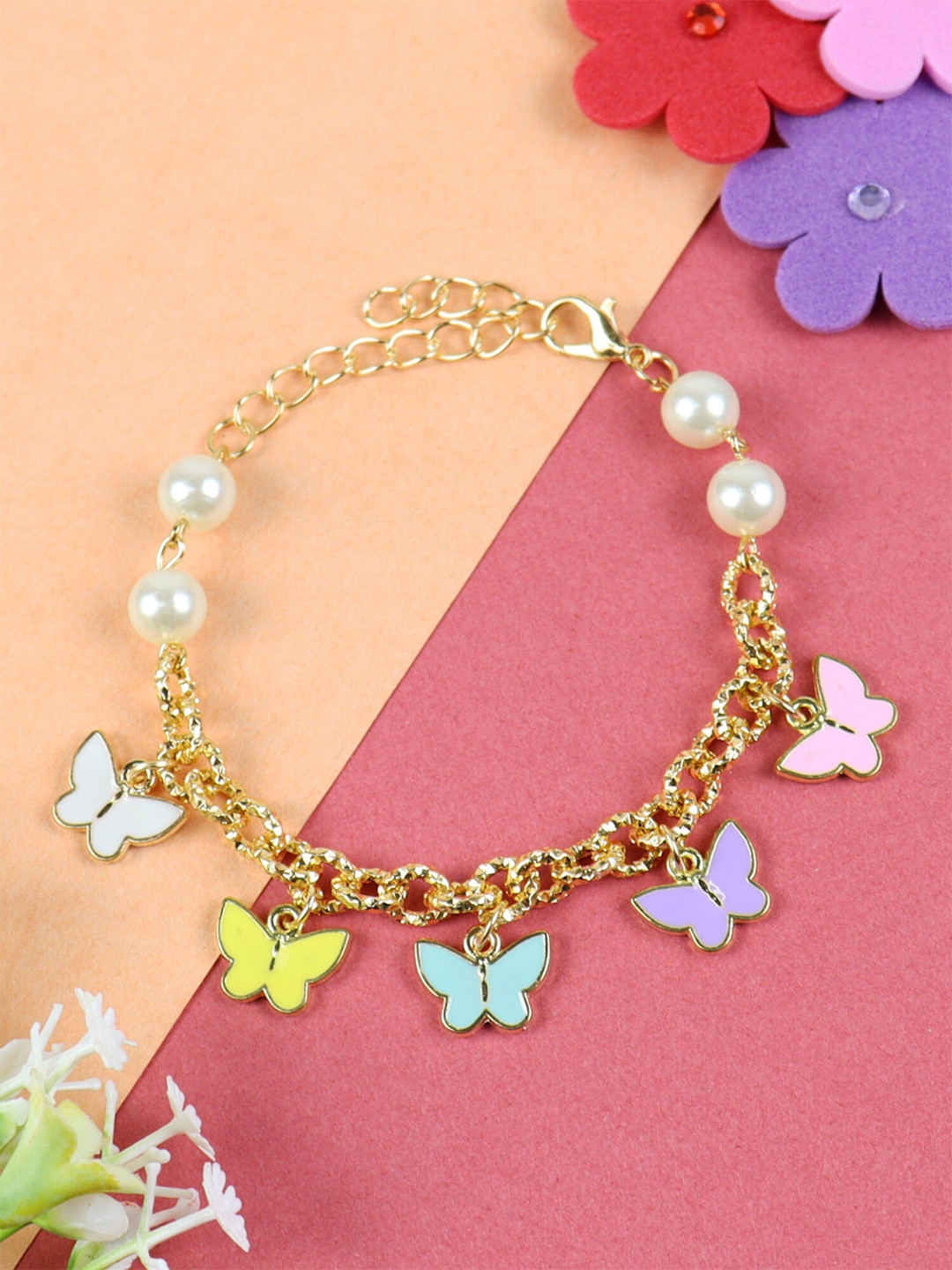 Asthetika Kids Girls Beaded Charm Bracelet