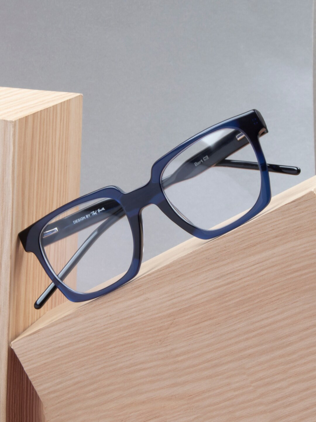 Ted Smith Unisex 100% Acetate Full Rim Square Frames-DART 1_C3