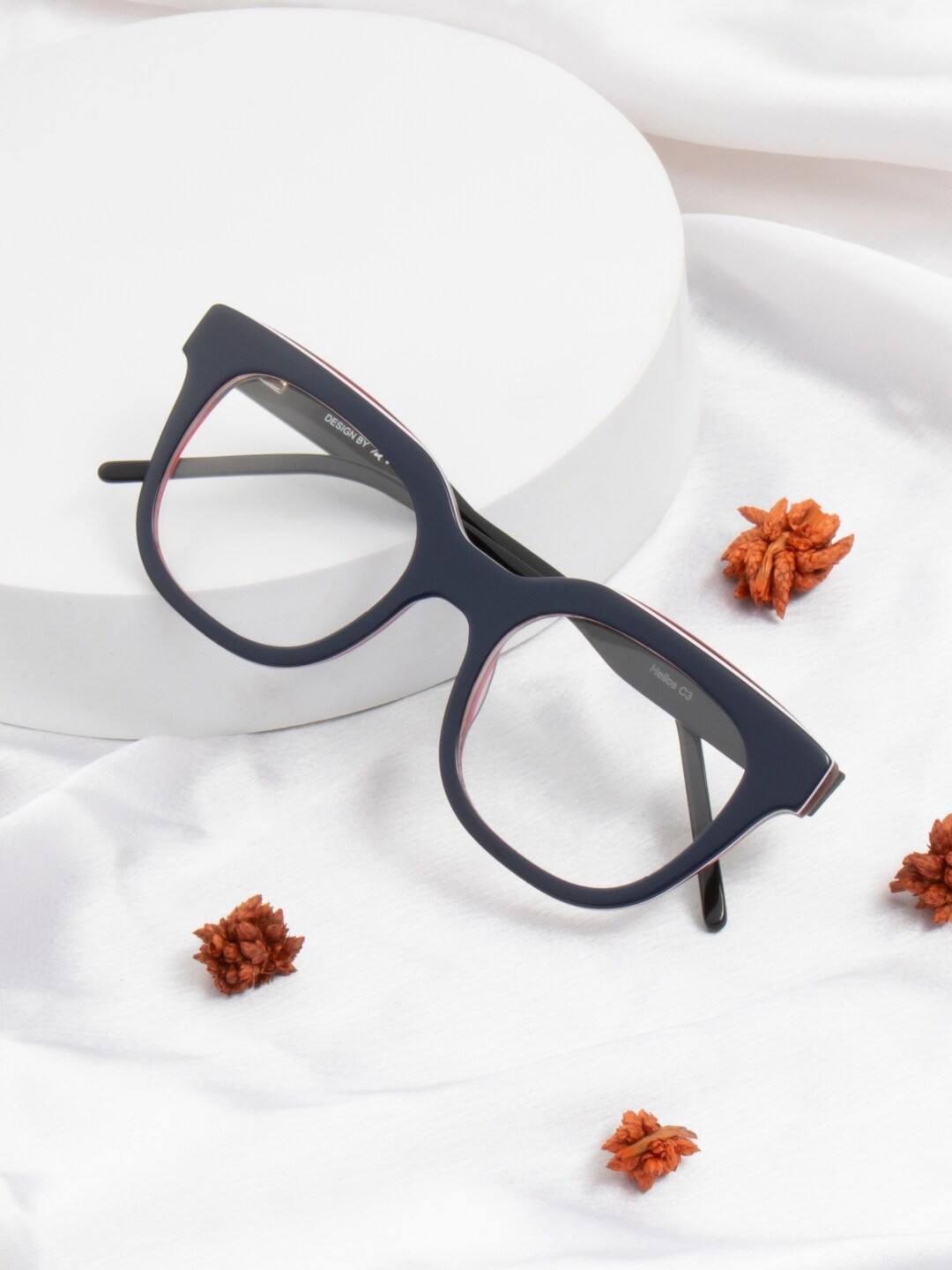 Ted Smith Unisex 100% Acetate Full Rim Round Frames-HELIOS_C3