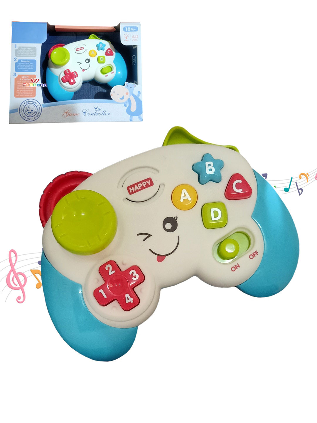 WEMBLEY Infants Light & Sound Joystick Controller Musical Toy