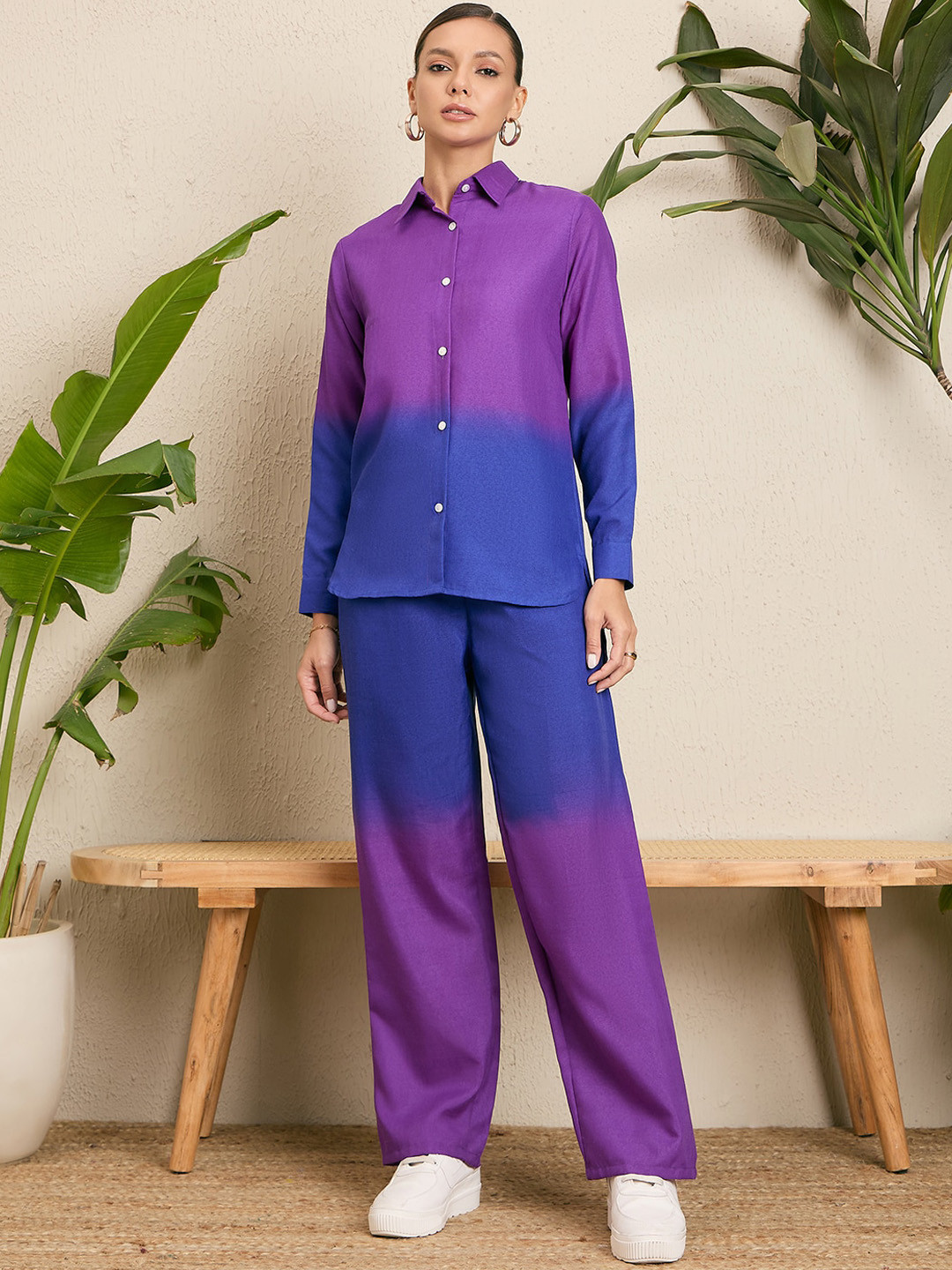 Uptownie The Alia Set - Shaded Cotton Linen 2 Piece Set