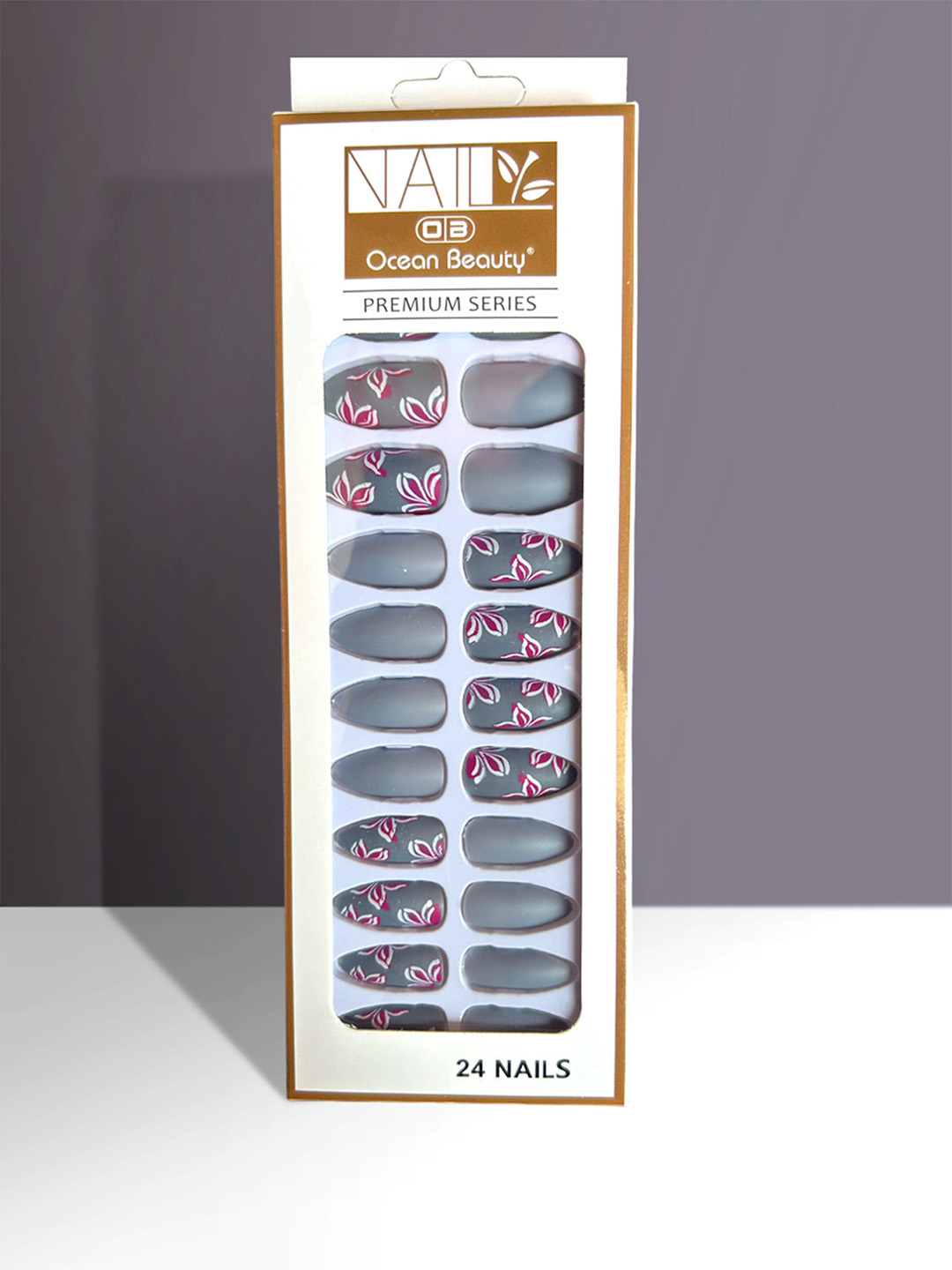 CHRONEX Set Of 24 Matte Finish Stick On Nails Set