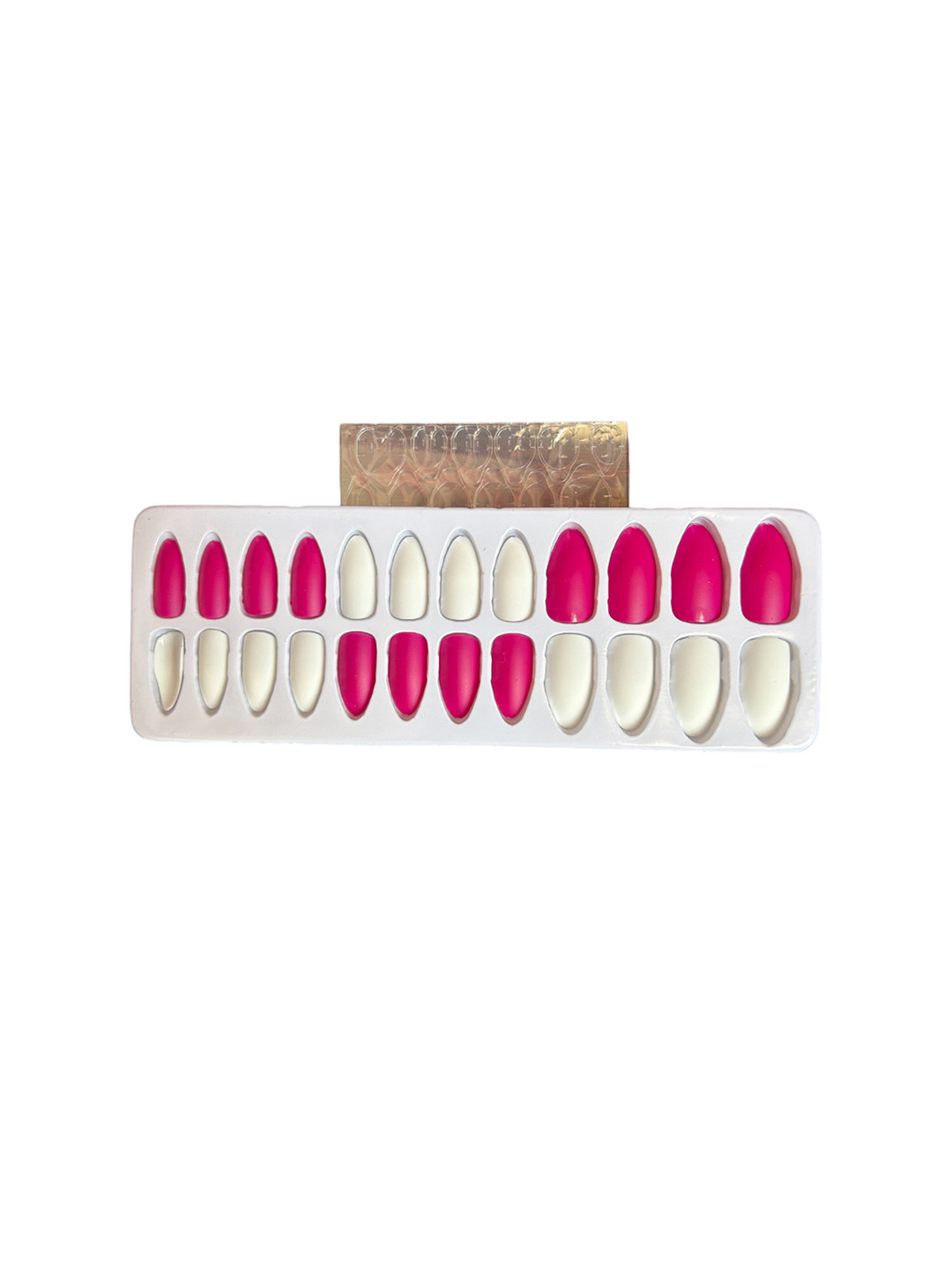 CHRONEX Set Of 24 Matte Finish Stick On Nails Set